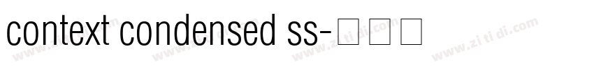 context condensed ss字体转换